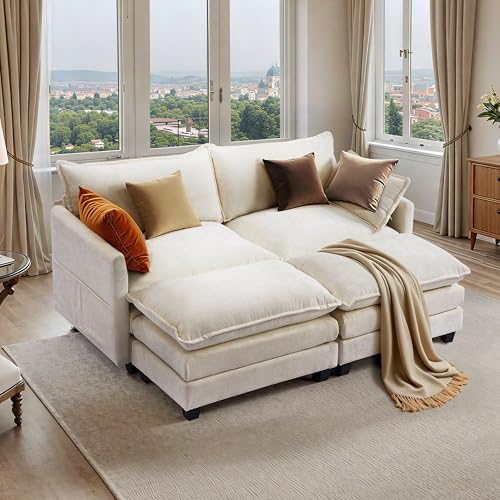 SweetGO corporation 40" Chenille Lounge Chair for Reading, Modern Couch Cozy Sofa Bed