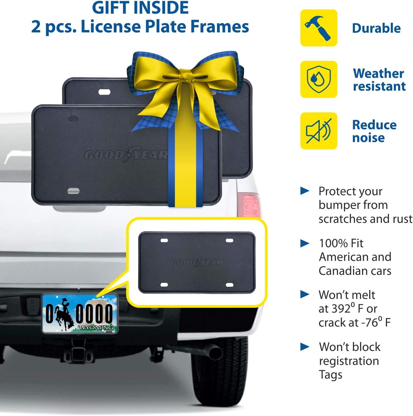 Goodyear Shatterproof Side Window Deflectors for Toyota RAV4 2013-2018 SUV, Tape-on Rain Guards, Window Visors for Cars, Vent Deflector, Vent Visor