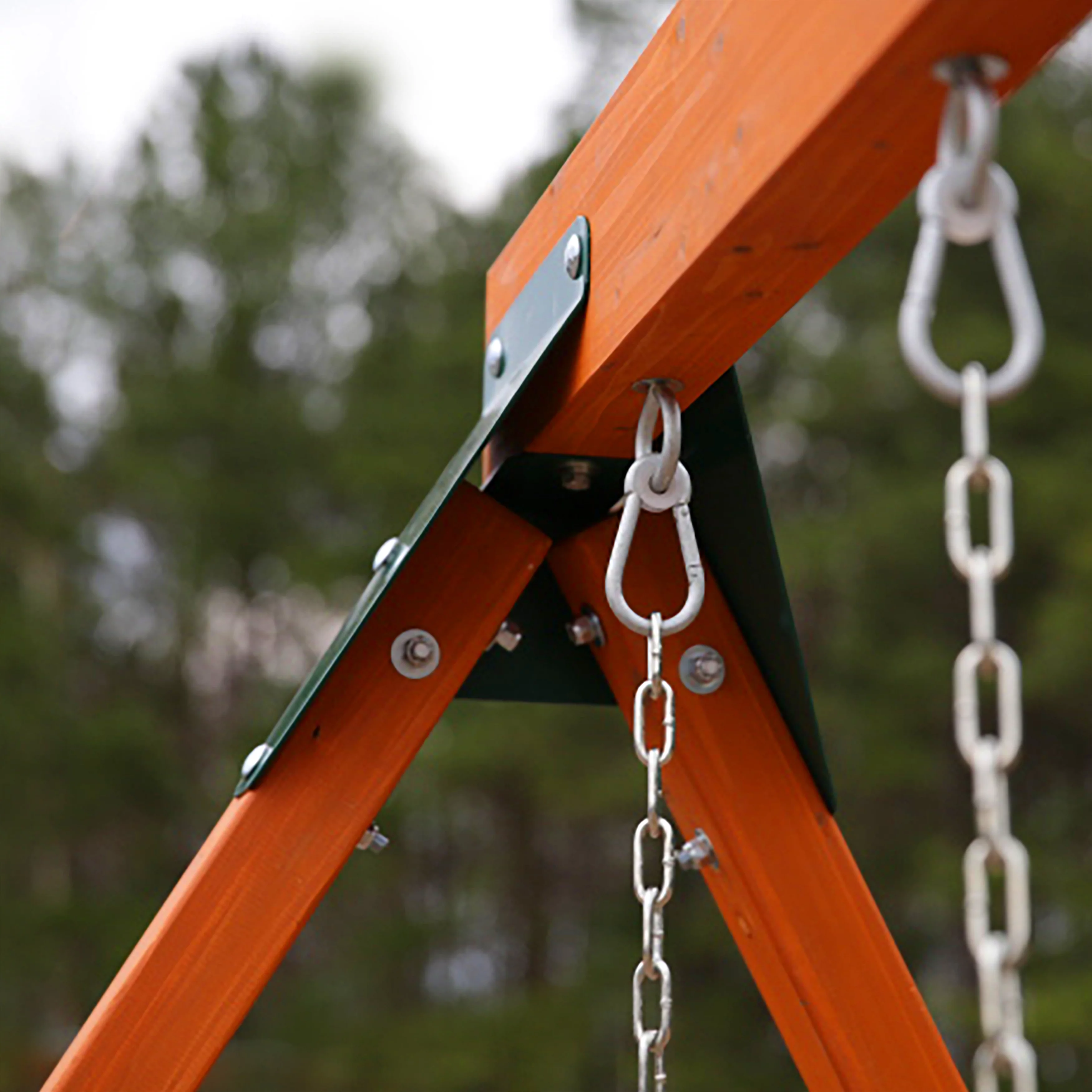 Gorilla Playsets 01-1104 Basic Wooden Swing Set with Two Swings and a Trapeze, Wood