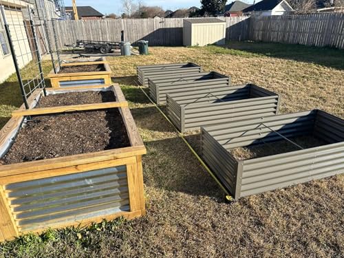 A ANLEOLIFE 8X4X1.5 ft Galvanized Raised Garden Beds Outdoor, Oval Large Metal Planter Box for Planting Vegetables Flowers Herb