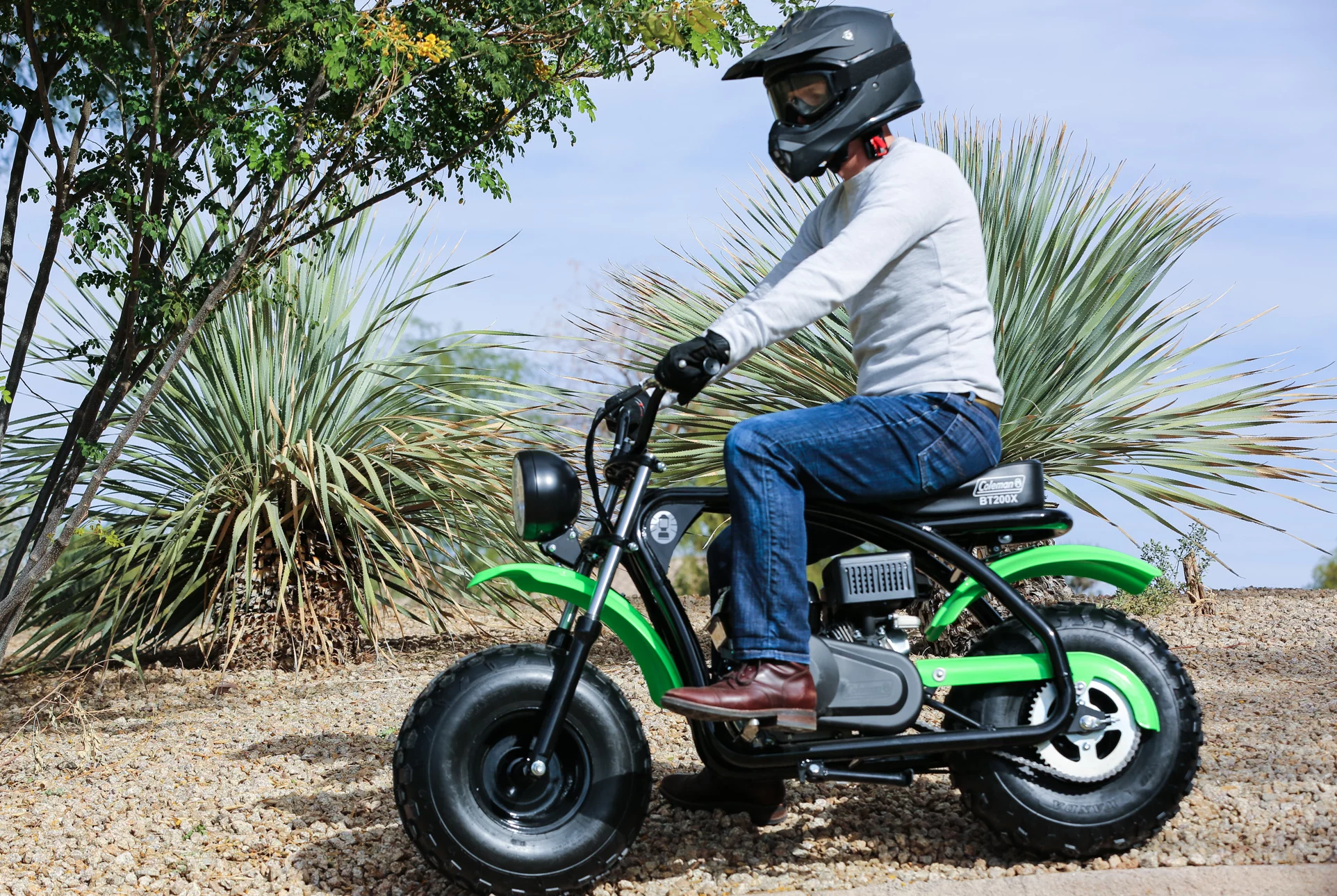 Coleman BT200X-G 196CC Gas Powered Green Mini Bike - Radiant Selections