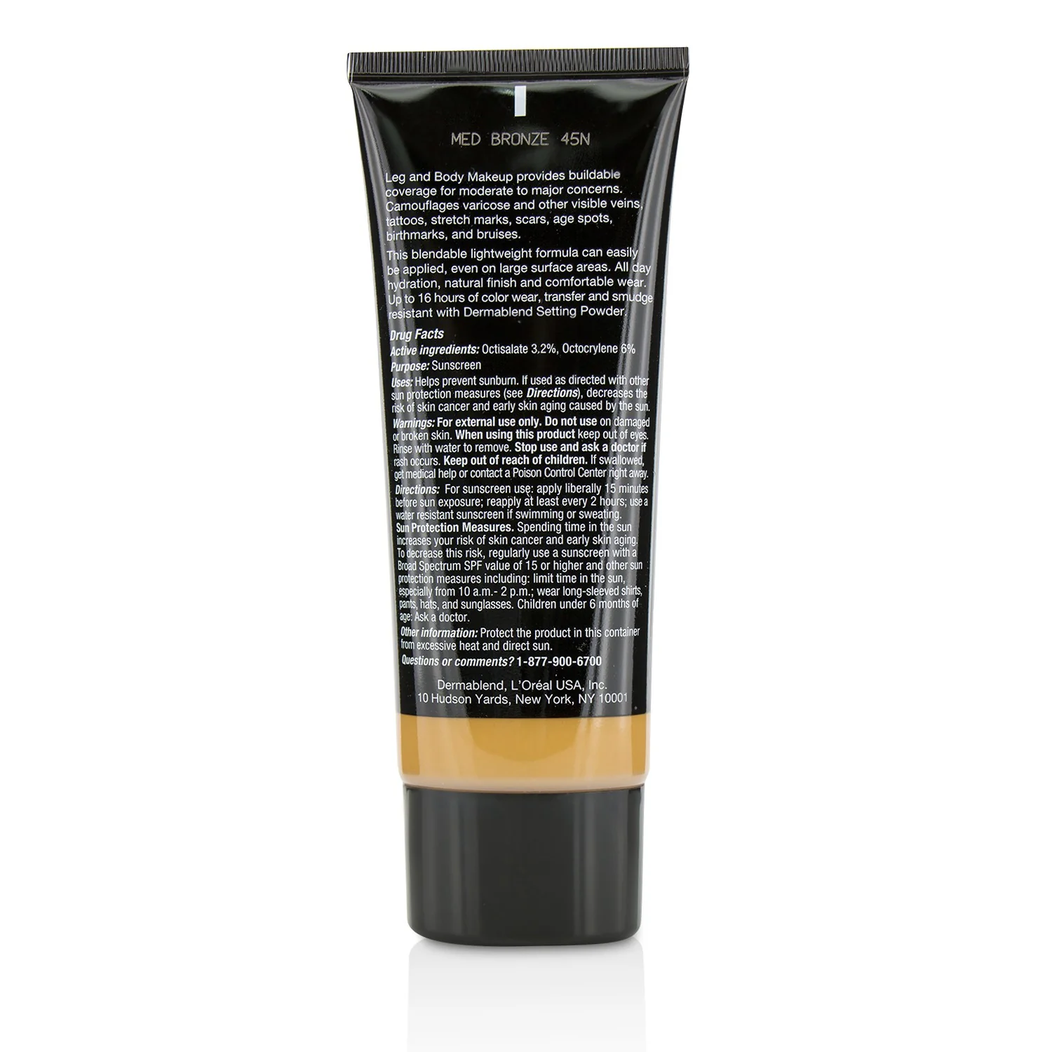 Dermablend Leg and Body Make Up Buildable Liquid Body Foundation Sunscreen Broad Spectrum SPF 25 - #Light Beige 35C 100ml/3.4oz