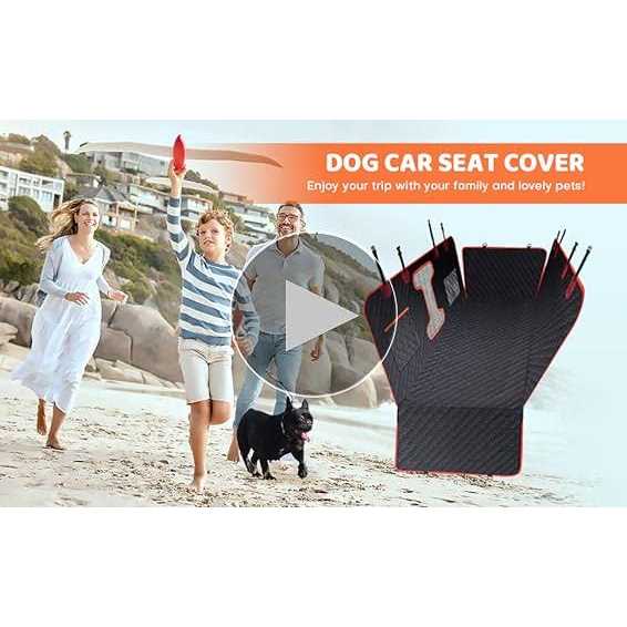 SerPro Back Seat Extender for Dogs,Hard Bottom Dog Car Seat Cover,Waterproof Dog Bed Hammock for Car Travel Camping,Pet Dog Bed Mattress Backseat