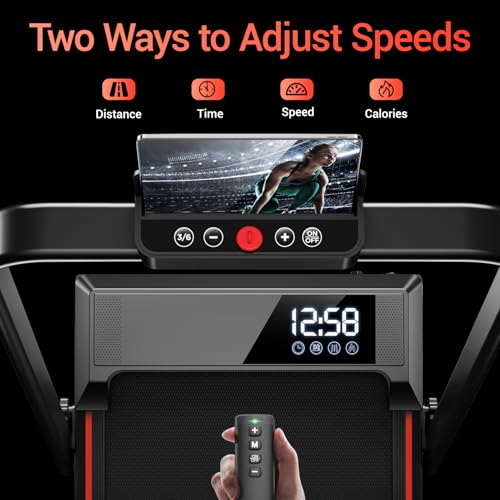 12% Incline Walking Pad Treadmills for Home and Office, 3-in-1 Folding Treadmill, Portable Under Desk Treadmill with 2.5 HP Quiet Brushless
