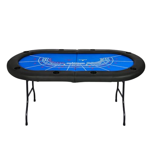 Premium 84" Poker Table Foldable with Chips Tray