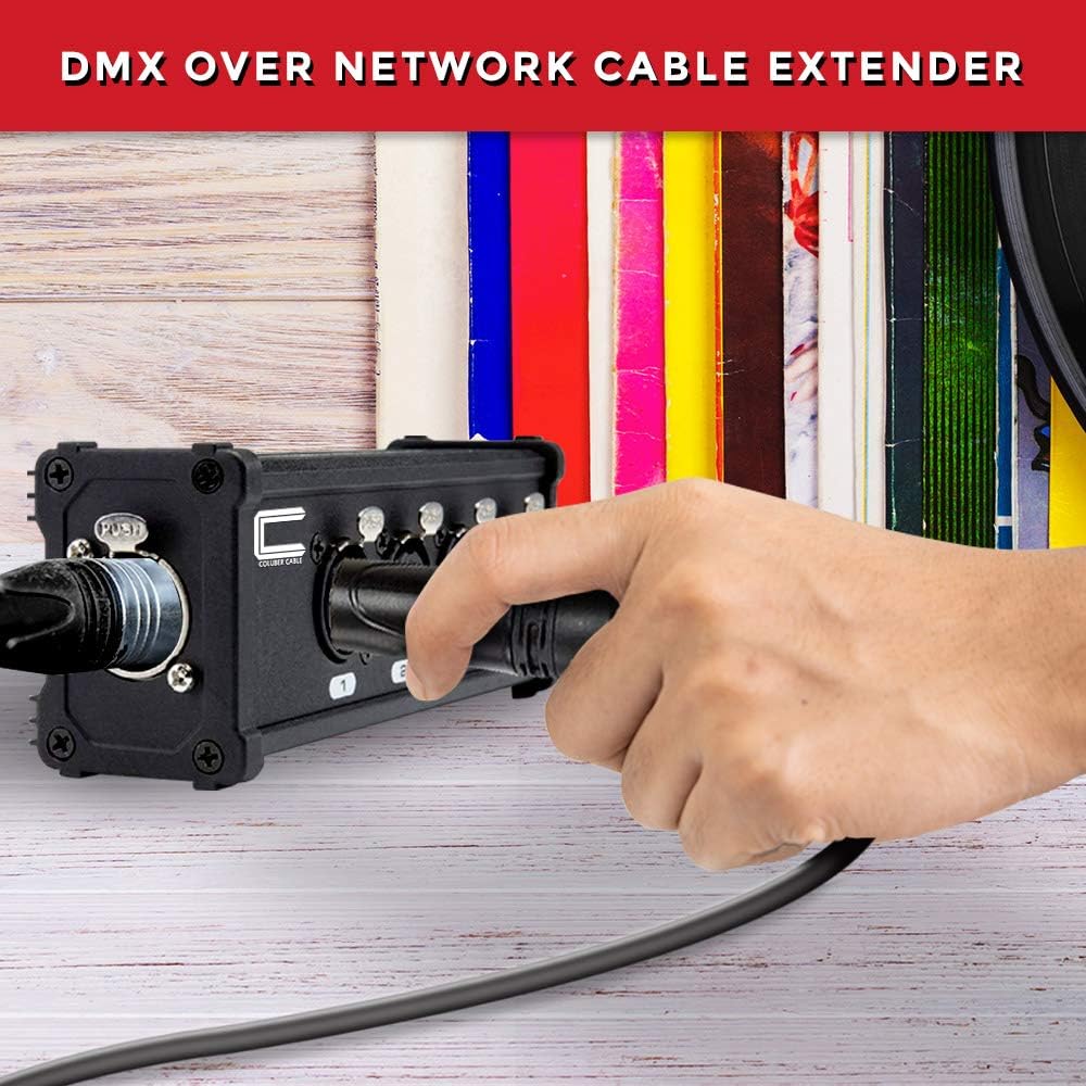XLR Over Cat5 4 Channel 3-Pin Male Female to Single Ethernet - XLR, AES, DMX Over RJ45 Cat5/Cat6 Audio Over Ethernet Multi Network Snake Receiver