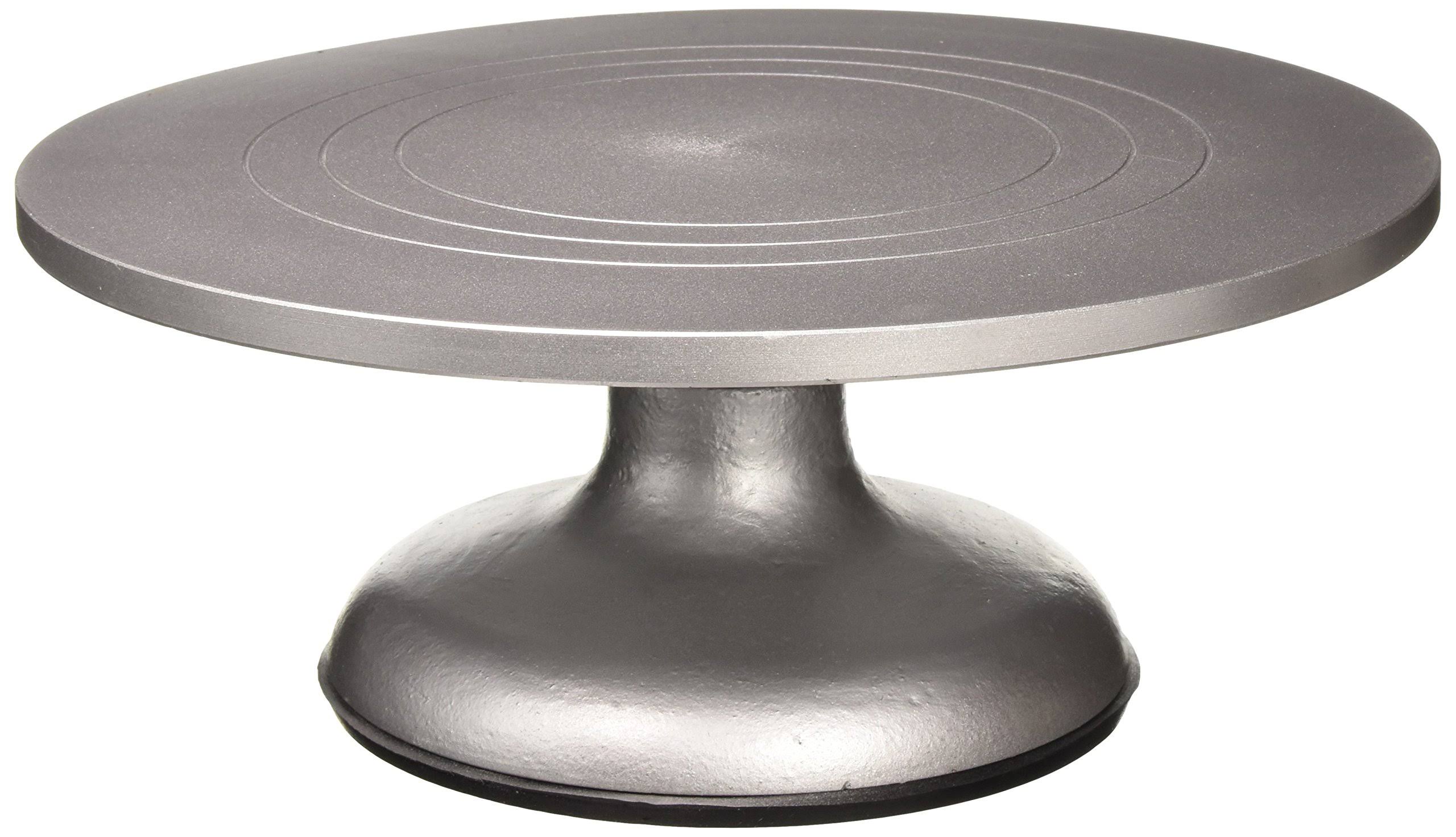 NY Cake Professional Cake Decorating Turntable, Silver