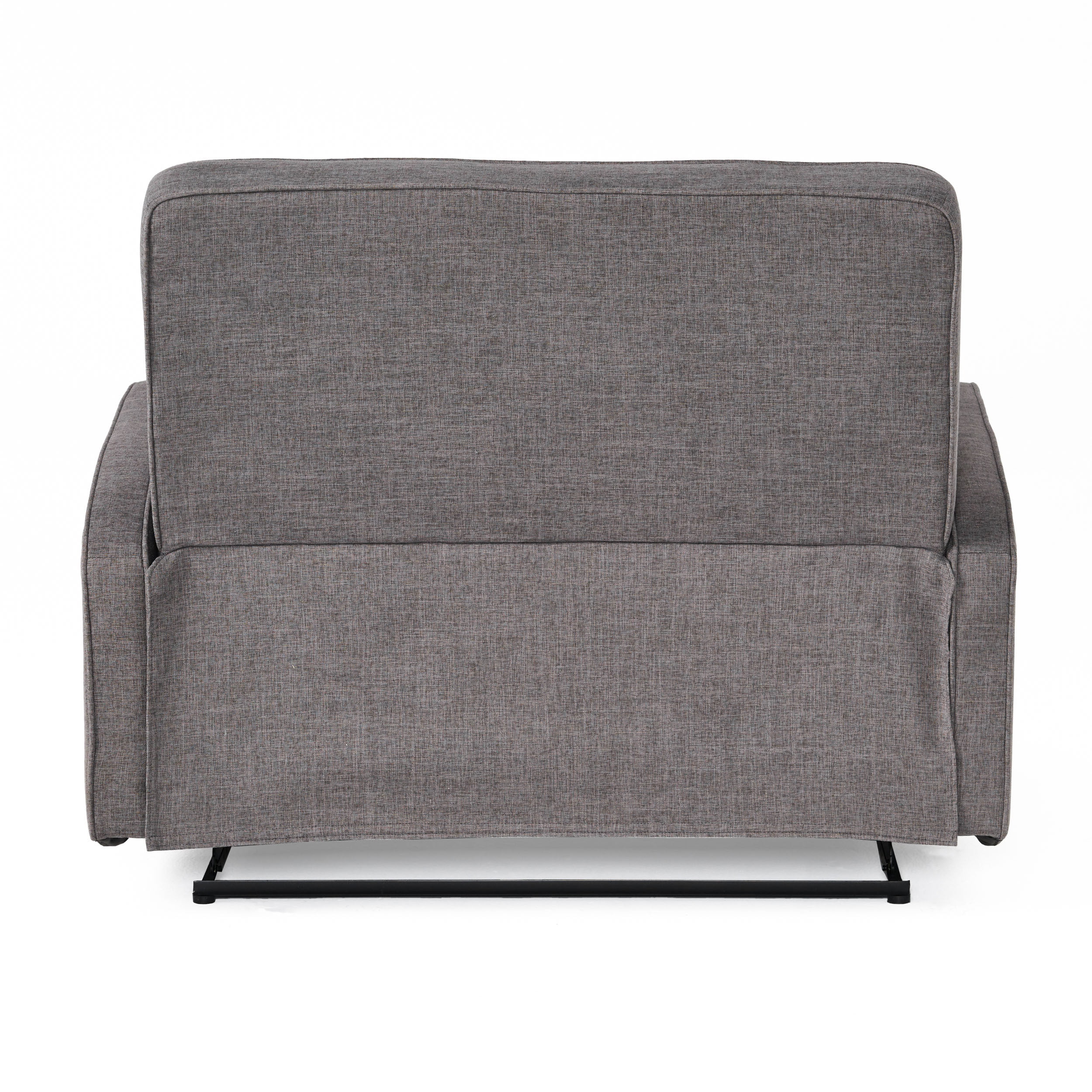GDF Studio Callade Buttoned Fabric Reclining Loveseat, Gray