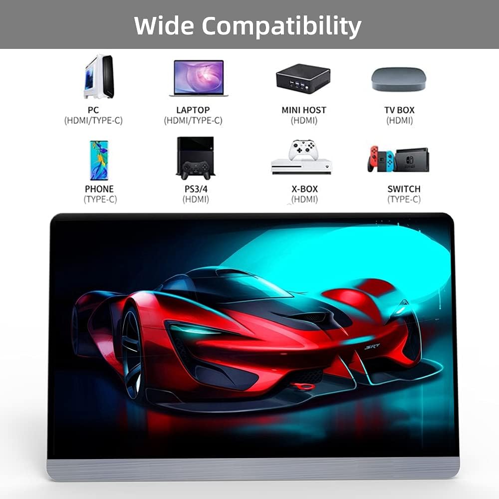 Portable Monitor��AYY 15.8'' 1080P FHD Freesync IPS 100% SRGB Gaming Monitor with Speaker,Vesa