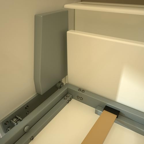 Full Size Murphy Bed Cabinet with Shelf and Drawers, Plywood Hidden Beds,Wall Bedframe for Bedroom,Space-Saving, Noise Free, White