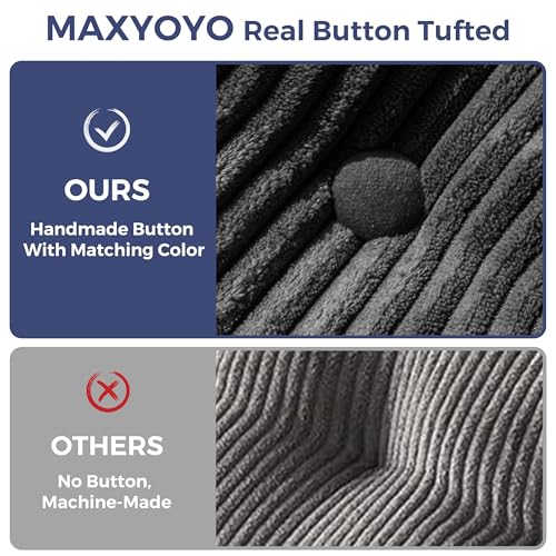 MAXYOYO Folding Sofa Bed, L-Shaped Convertible Sofa Bed with Armrest Foldable Sleeper Couch with Pillow