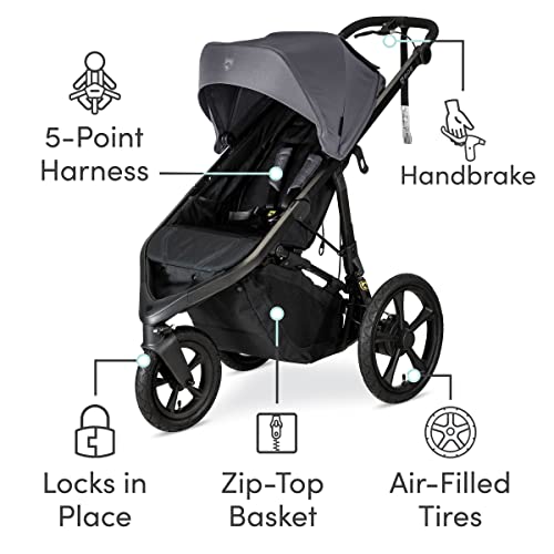 BOB Gear Wayfinder Travel System, Infant Car Seat and Stroller Combo, Nightfall