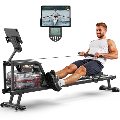 YOSUDA Magnetic/Water Rowing Machine for Home - Rower Machine Use with Bluetooth, App Supported, Rowing Machine for Taller Power Athletes