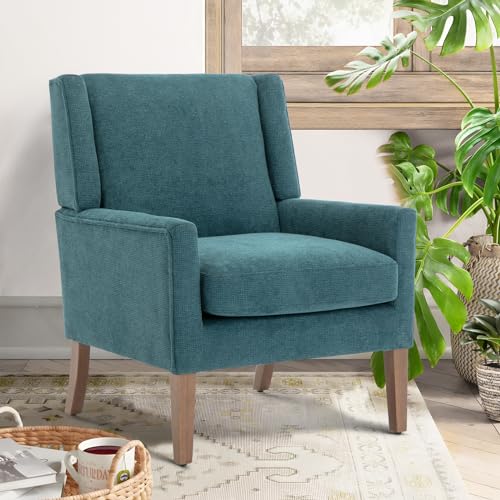 COLAMY Modern Wingback Living Room Chair, Upholstered Fabric Accent Armchair