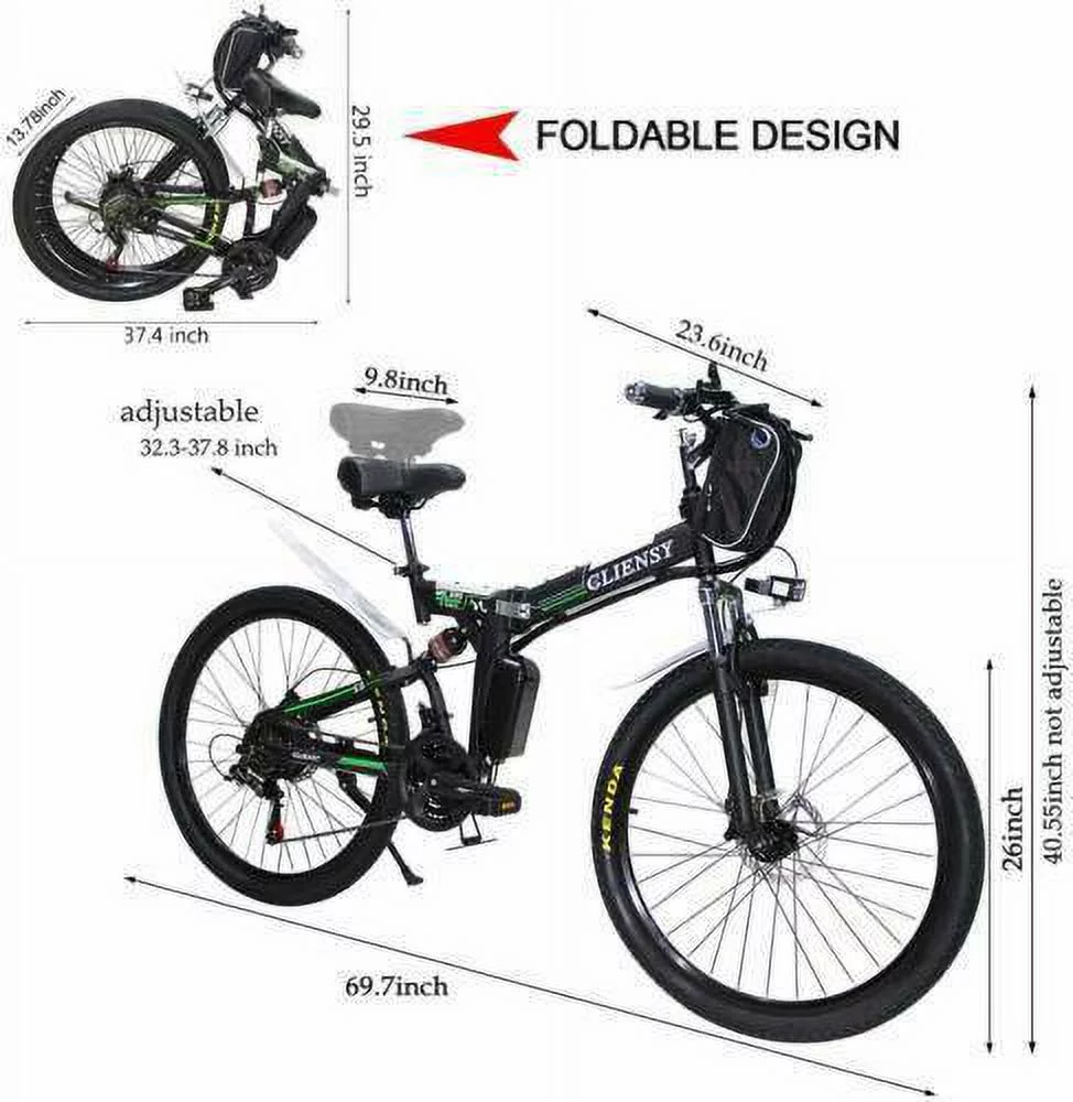 Datingday 26" Electric CLIENSY 350W City Mountain Bike Cycling EBike 36V Bicycle