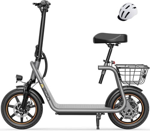 Jasion JS3/PRO Electric Scooter with Seat, 650/850W Peak Motor, 20/25Miles Ranges Scooters for Adults, 20/25MPH Max Speed