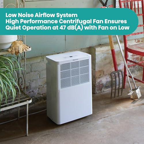 Hisense Energy Star 25-Pint Portable Dehumidifier with Auto-Shutoff, Home Dehumidifier and Moisture Absorber For Basement, Garage