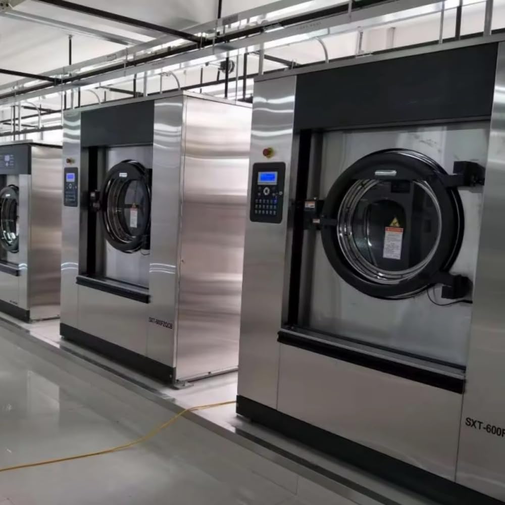 Large commercial drum washing machine and dryer single cloth washing equipment for laundry rooms in hotels and hotels