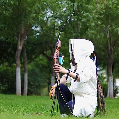 Deerseeker Archery 62" Takedown Recurve Bow Set for Adults & Youth with Right Hand & Left Handed Laminated Wooden Riser Bow Hunting Target Shooting