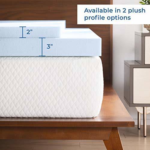 Linenspa 3 inch Gel Infused Memory Foam Mattress Topper - Twin XL
