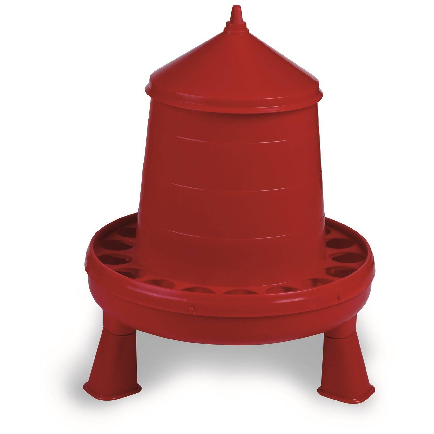Gaun Plastic Poultry Feeder with Legs / 17.6 lbs / Red