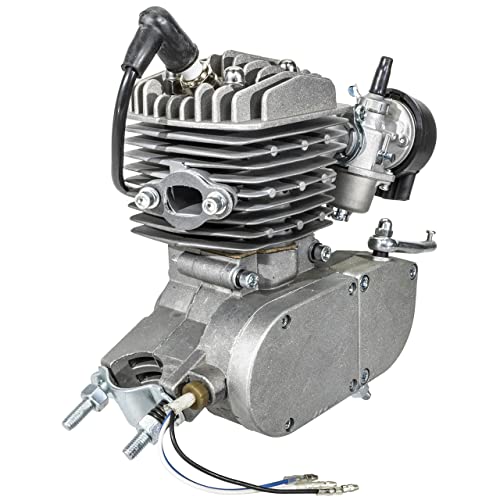 Zeda 80 Complete 80cc Motorized Bicycle Engine Kit - Ceramic Coated Cylinder -Firestorm Edition (Silver,36 Tooth)
