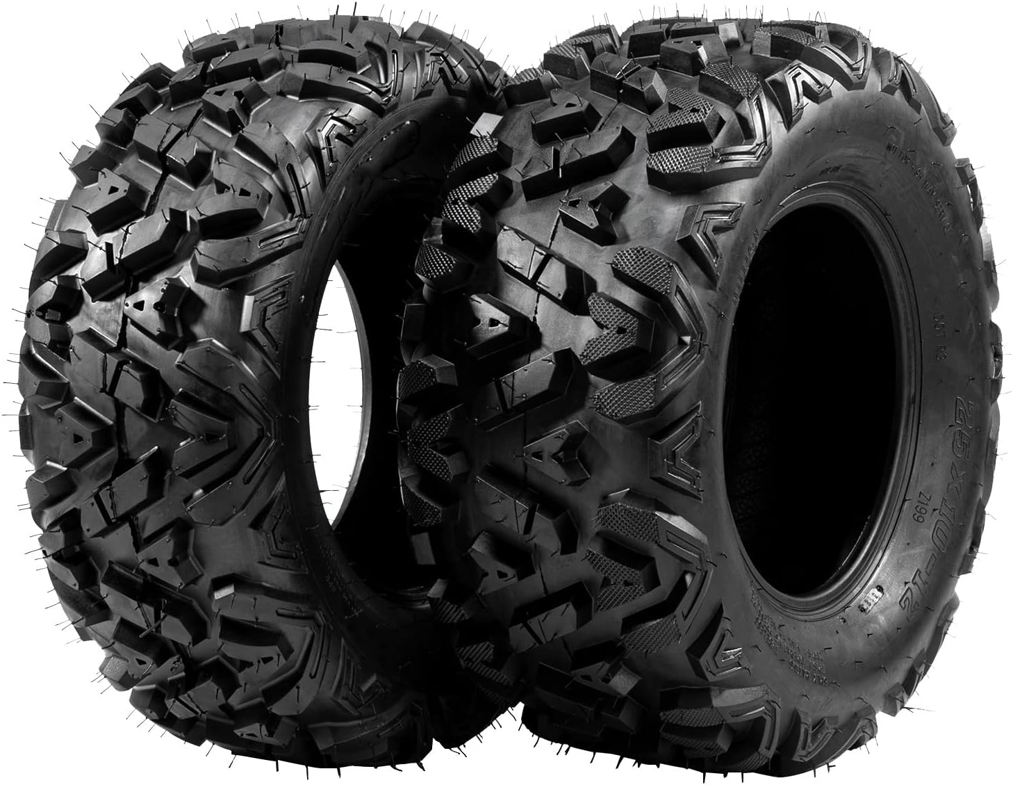 MOTOOS 25x10-12 ATV UTV Tires Rear Sport All Terrain 25x10x12 Tubeless 6PR Go Race Mud Kart Tires 25/10-12 Set of 2