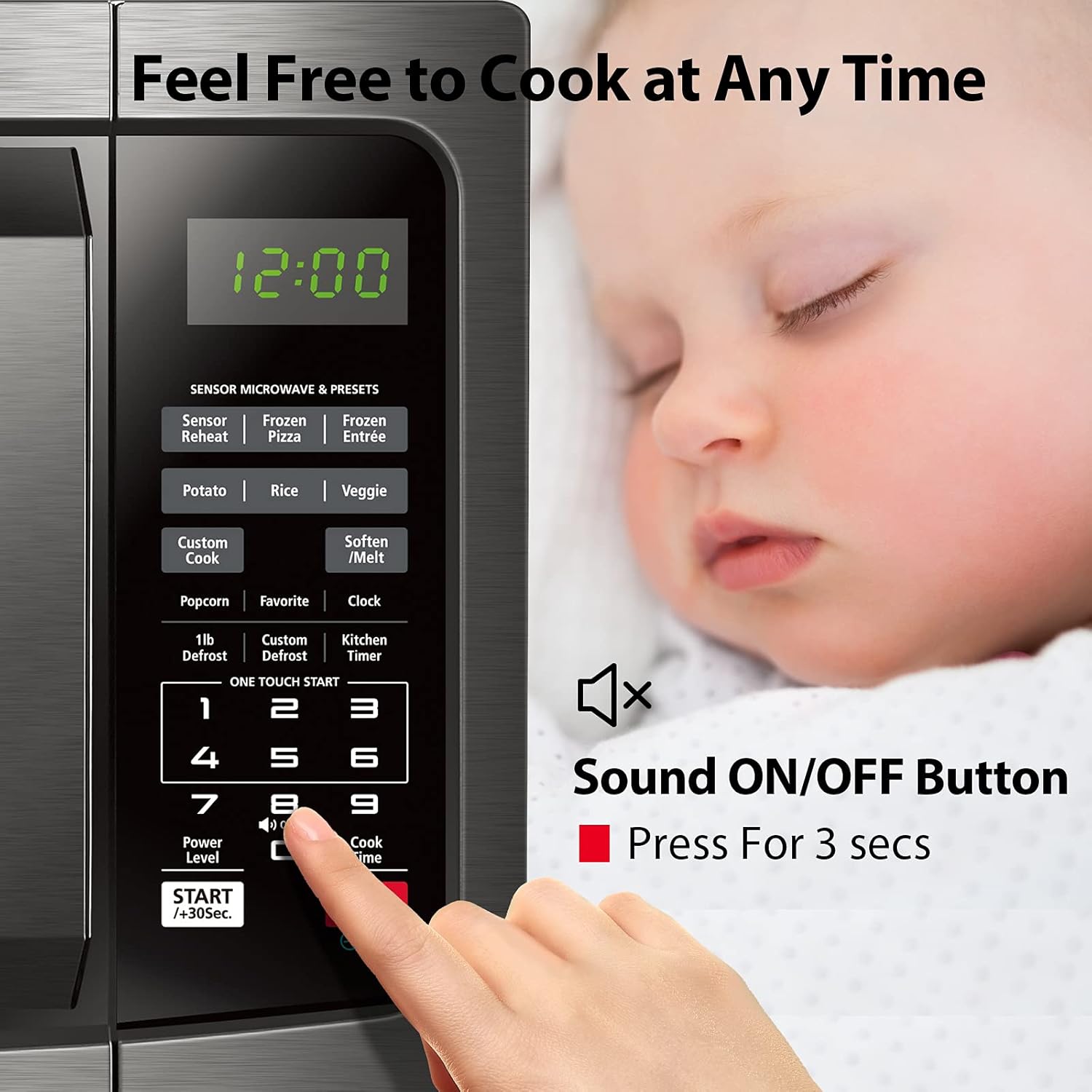 Nostalgia Retro Compact Countertop Microwave Oven - 0.7 Cu. Ft. - 700-Watts with LED Digital Display - Child Lock - Easy Clean Interior