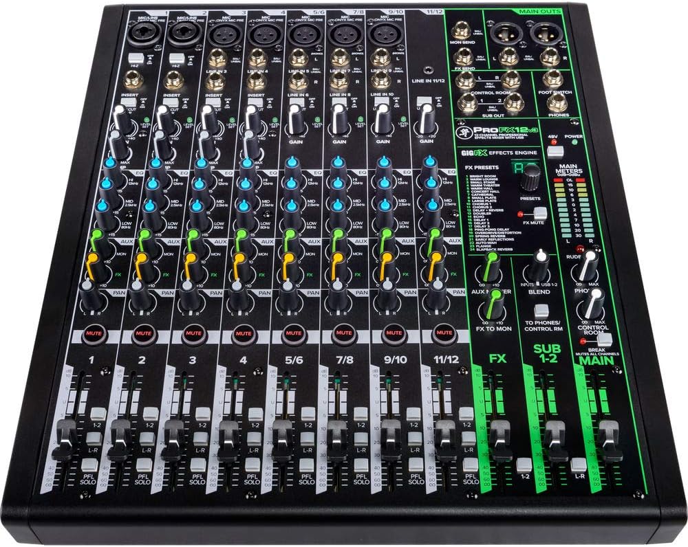 Mackie ProFX16v3 16-Channel Sound Reinforcement Mixer with Built-In FX, Gator Cases G-MIXERBAG-2118 Mixer Bag & Stereo Cable 10' Bundle