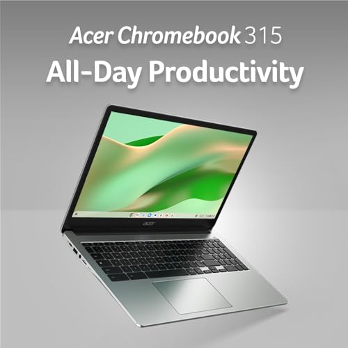 Acer Chromebook 315 Laptop | Intel Celeron N4500 | 15.6" Full HD IPS Display | Intel UHD Graphics | 4GB LPDDR4X | 64GB eMMC | Intel Wi-Fi 6 | DTS