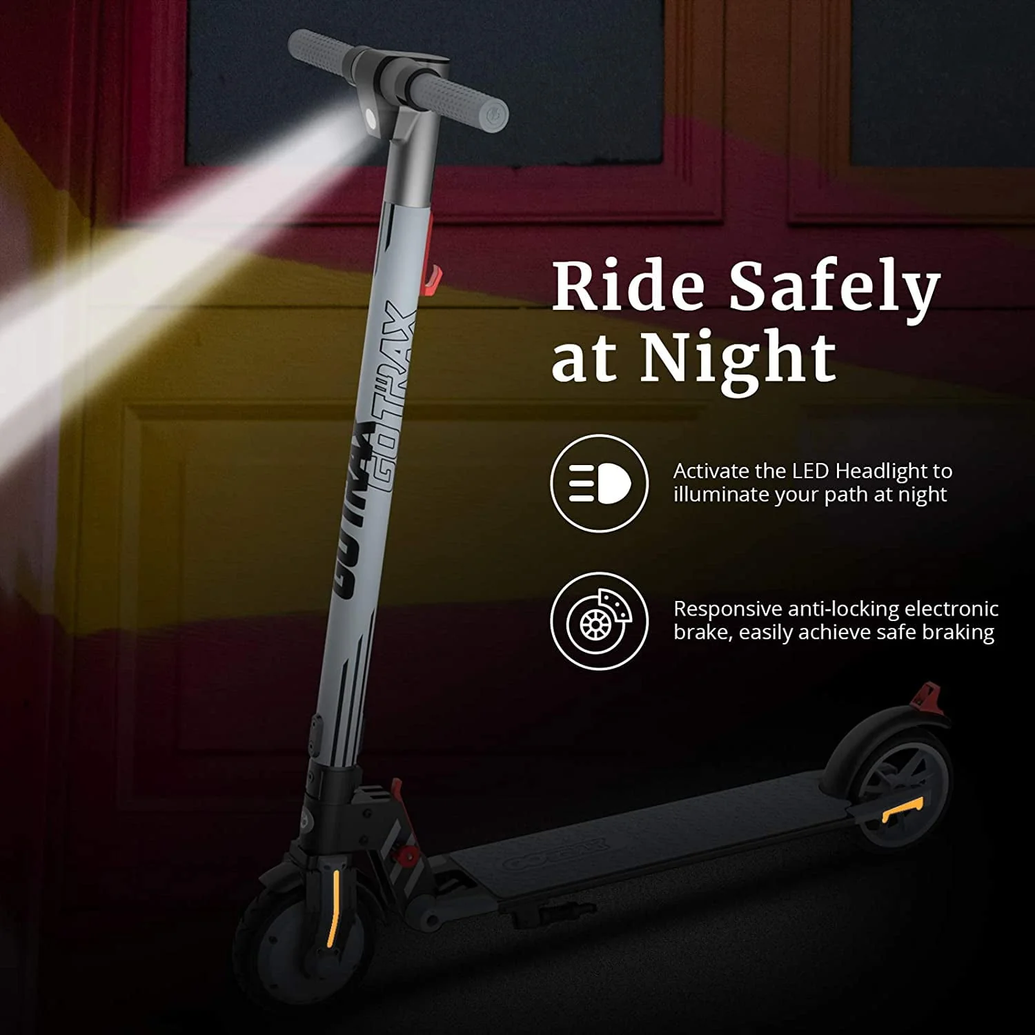 GOTRAX Vibe Electric Scooter for Kids Teens 8-15, 250W 6.5 Tires 7 Miles Foldable Commuting E-Scooter, Blue