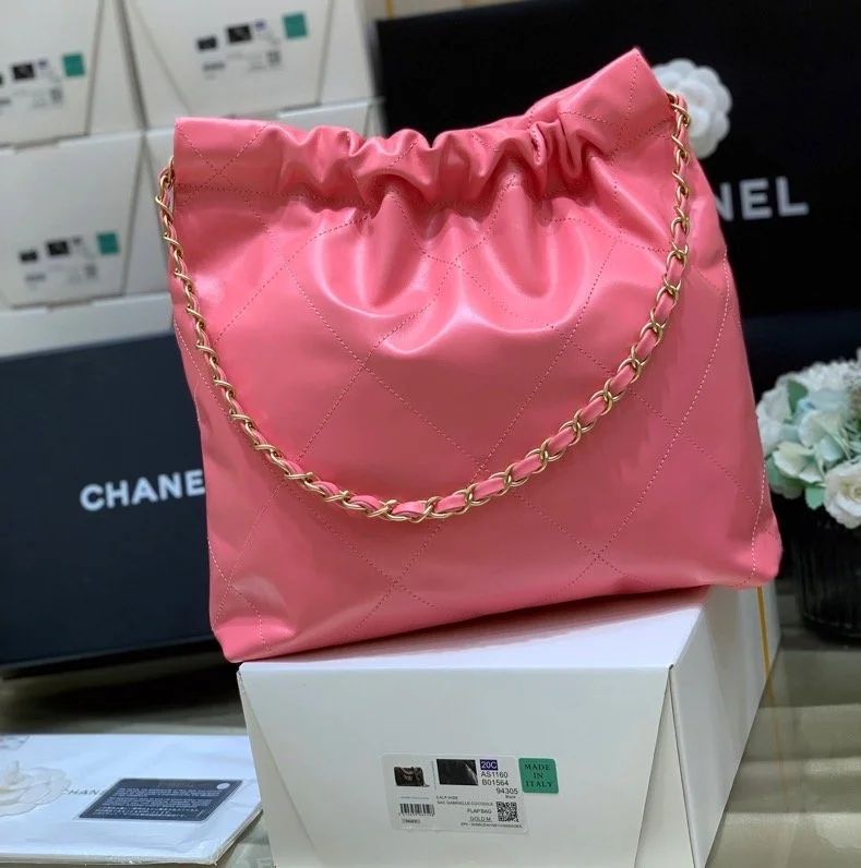 Chanel 22 Handbag Coral Pink For Women 14.4 in/37cm AS3261 B08037 NH621