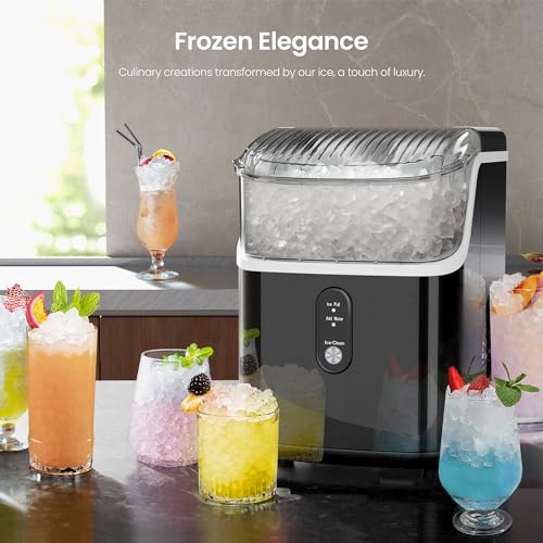 Nugget Ice Makers Countertop, 35lbs/Day Pebble Ice Maker Machine with Sonic Ice
