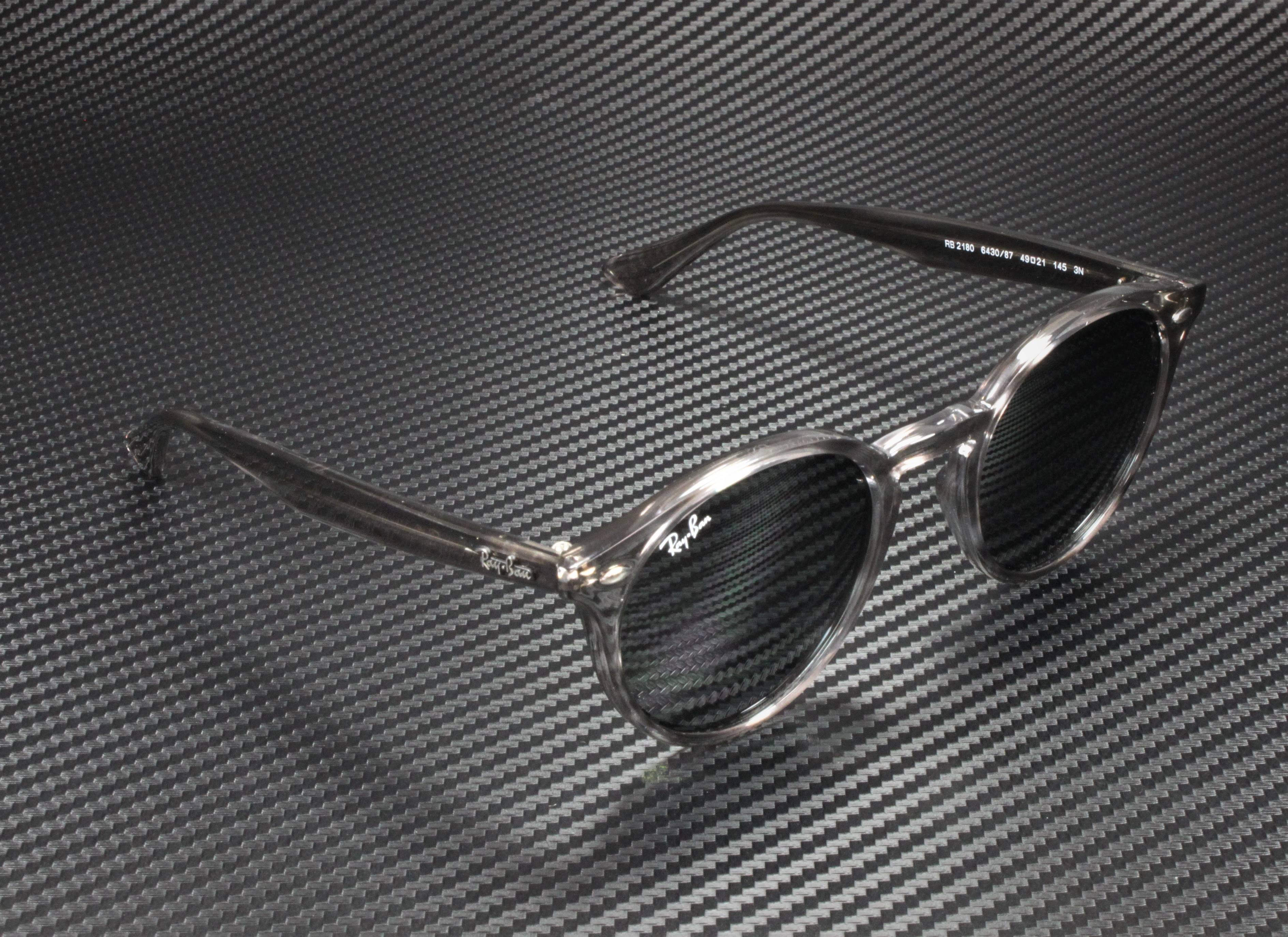 Ray Ban RB2180 Sunglasses - 643087 Stripped Grey Havana/Dark Grey