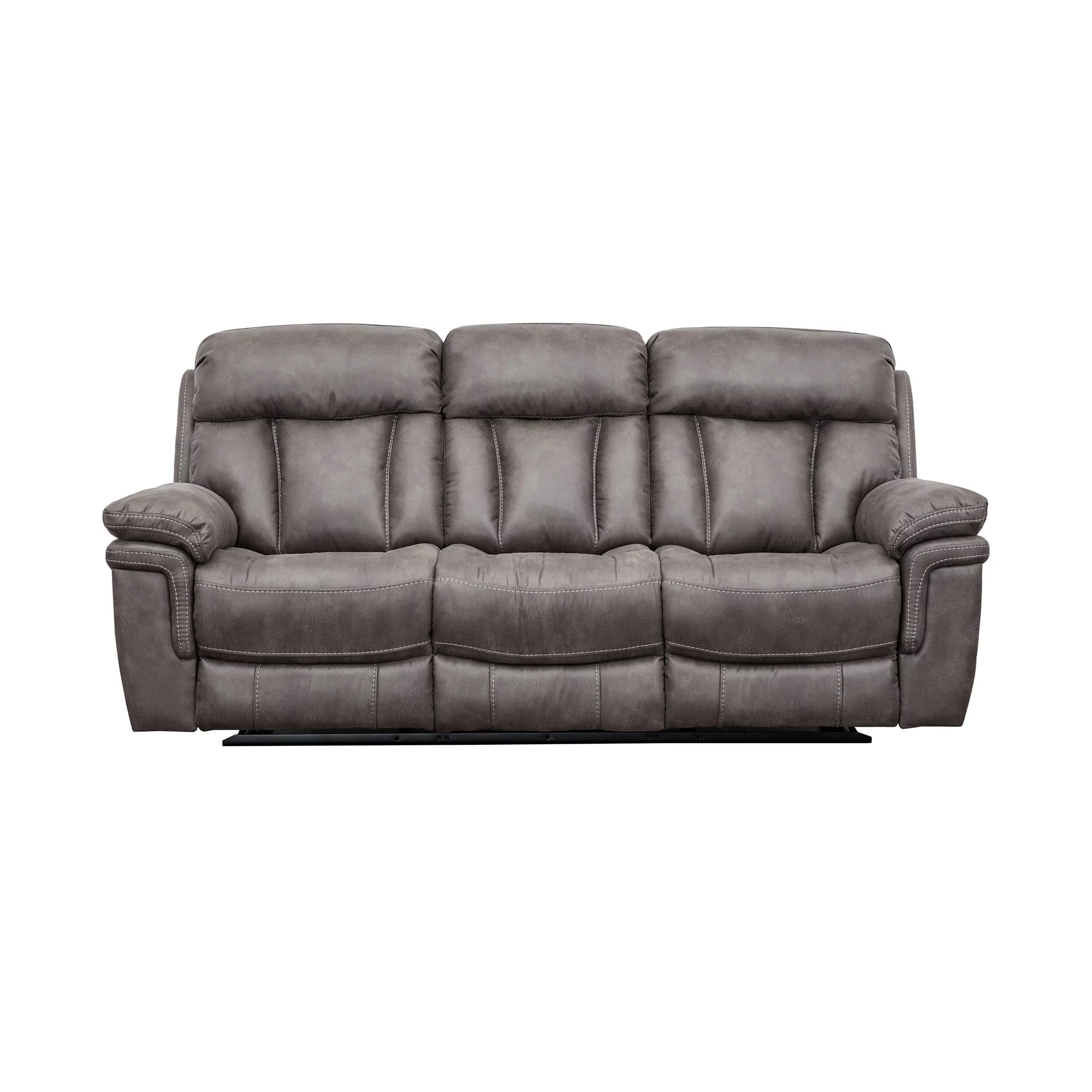 Armen Living Estelle Power Reclining 3 Piece room Set in Gunmetal Fabric