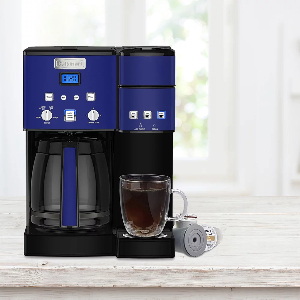 Cuisinart SS-15NVP1 Coffee Center 12 Cup Coffee Maker and Single-Serve Brewer Navy Bundle with 1 Year Extended Protection Plan