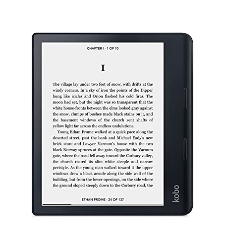 Kobo Sage | eReader | 8” HD Glare Free Touchscreen | Waterproof | Adjustable Brightness and Color Temperature | Blue Light Reduction | Bluetooth |