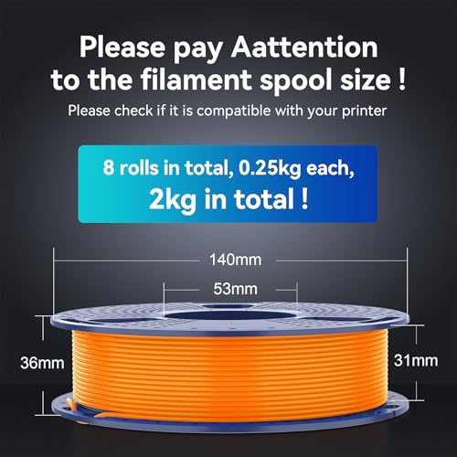 SUNLU 3D Printer Filament Bundle, PLA Plus Filament 10KG 1.75mm, Neatly Wound Filament for Most 3D Printer, 10 Colors, 1kg Spool