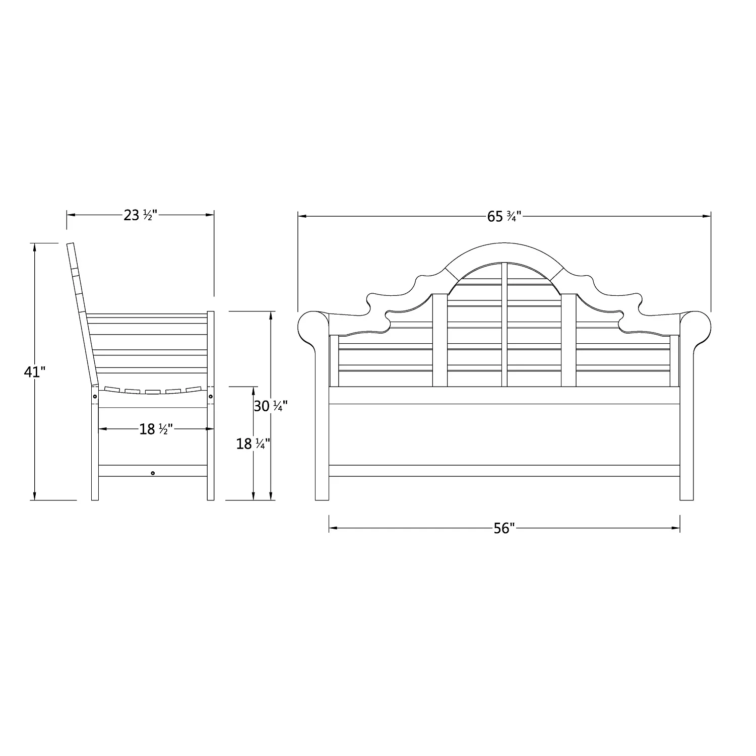 Cambridge Casual Willem Outdoor Teak Bench - Brown