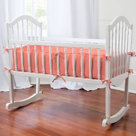 Carousel Designs Solid Seafoam Aqua Crib Bumper