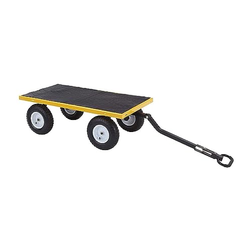 Gorilla Carts Steel Utility Wagon w/ Removable Side Panels, 1000 lb Capacity, Gray