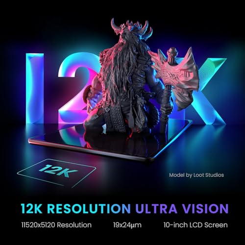 ELEGOO Saturn 4 Ultra 16K Resin 3D Printer with 10" 16K Mono LCD and Flip-up Lid, Smart Tank Heating at 30 ｰC, 150mm/h High Speed Printing