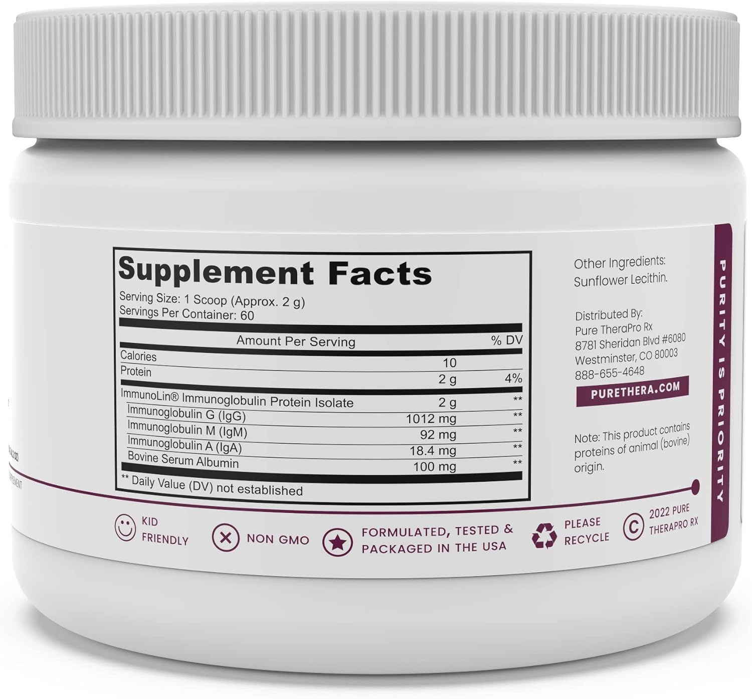 Elite IgG Immunoglobulin Supplement | 1,100 mg IgG