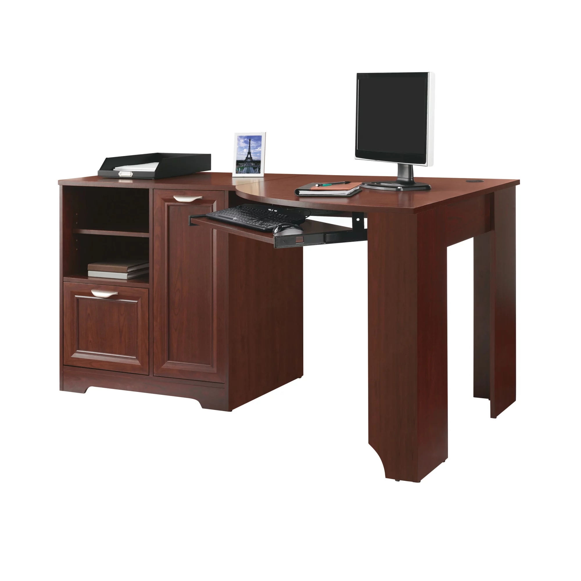 Realspace® Magellan 60"W Corner Desk, Classic Cherry
