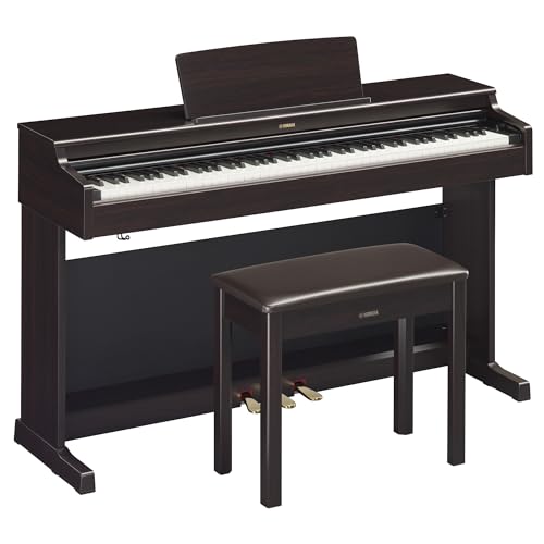 Yamaha Arius, 88-Key Weighted Action Digital Beginner and Intermediate Players, Dynamic Response, Grand Piano Sound, 3-Pedal Unit, Upright Design
