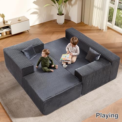 104" Sectional Couches for Living Room, Modular Sectional Sofa with Deep Seat, L-Shape Couch with Chaise, Cloud Couch for Living Room Bedroom