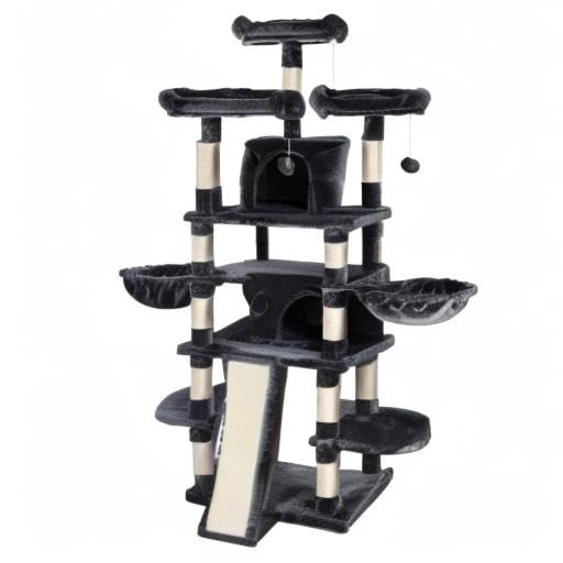 SHA CERLIN 68 Inches Multi-Level Large Cat Tree for Large Kitties/Big Cat Tower with Condo/Cozy Plush &zwnj