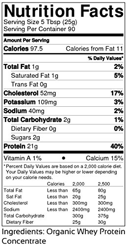 Raw Organic Whey 5LB - USDA Certified Organic Whey Protein Powder, Happy Healthy Cows