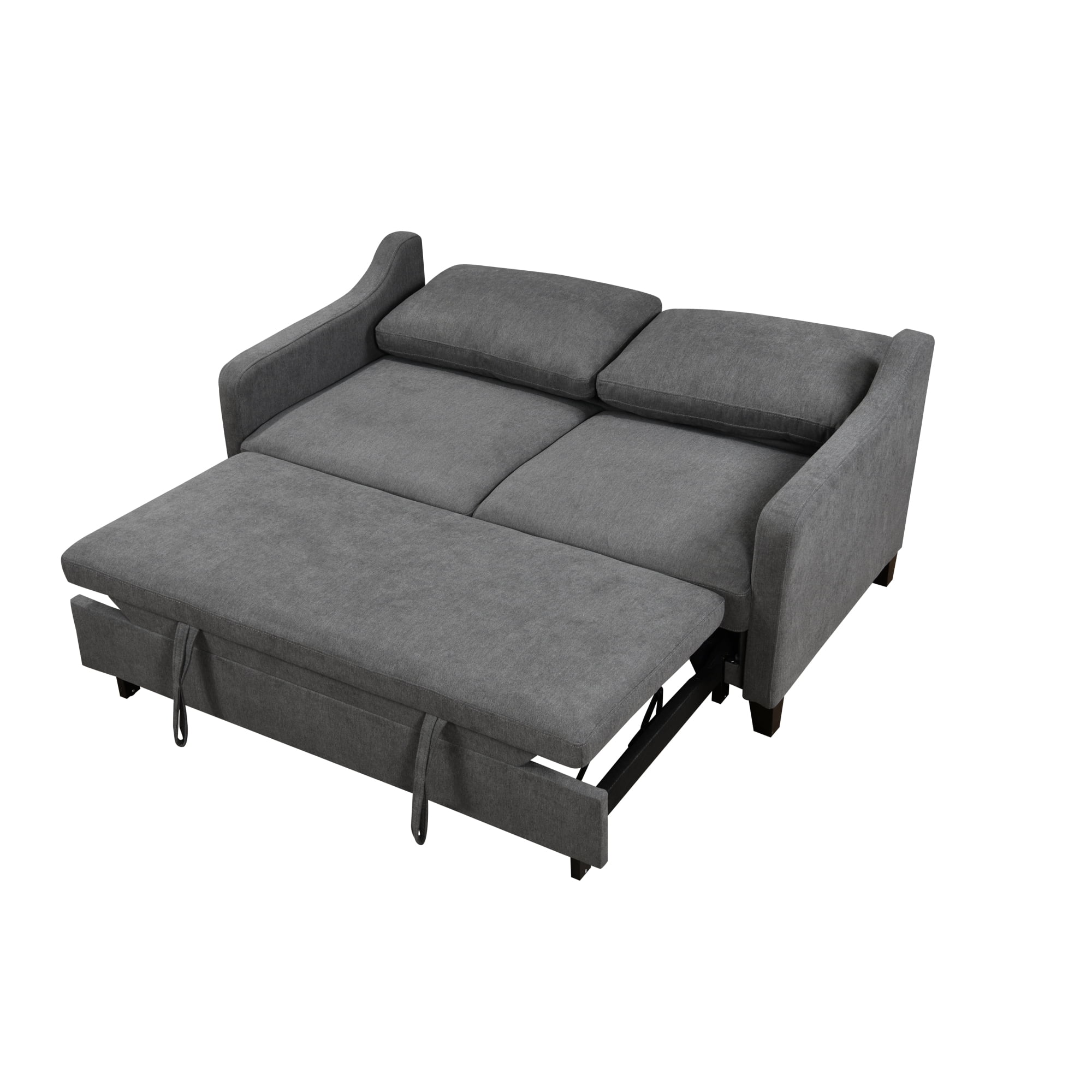 69 3 in 1 Convertible Queen Sleeper Sofa Bed. Modern Fabric Loveseat Futon Sofa Couch w/Pullout Bed. Love Seat Lounge Sofa w/Reclining Backrest.