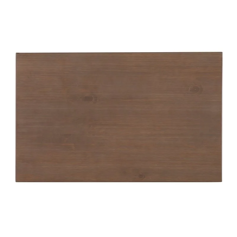 Linon Natasha Wood Corner Nook Dining Set in Brown